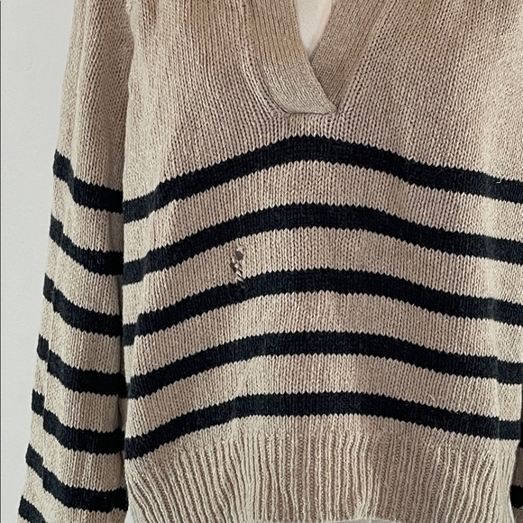 Marine Layer, Relaxed Polo Striped Sweater, S - Picture 4 of 7